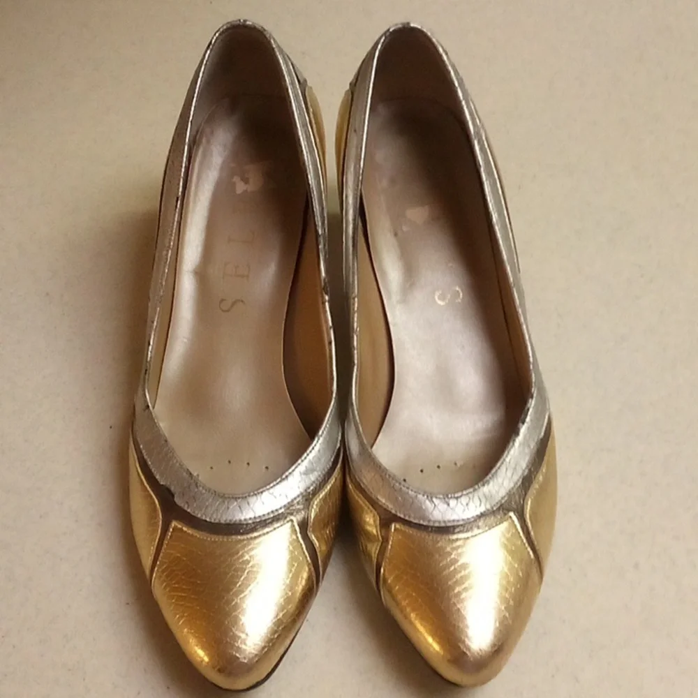 Metallic Gold/Silver 2" Heels by Selby - Picture 2 of 7